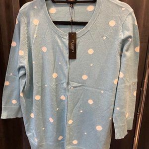 NWT Talbots Womens Robin Egg Blue Sweater 1X